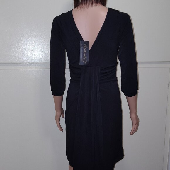 Rachael G. Black Summer Dress with 3/4 Sleeves, Size M and L - Picture 5 of 12